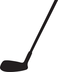 Close up of iron or wedge golf club flat vector icon for sports apps and websites