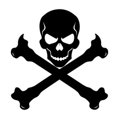 Crossbones Silhouette vector