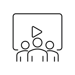 Set of Movie and Film icon collection. Cinema, Containing video, movie theater symbol.