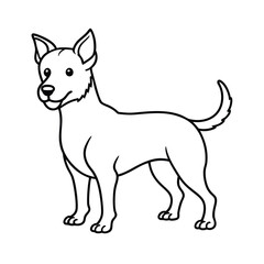a dog coloring page line art