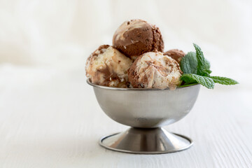 Swirled Chocolate Vanilla Ice Cream.