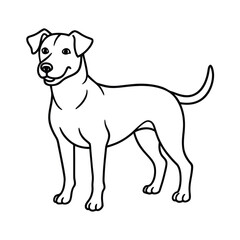 Fototapeta premium a dog coloring page line art