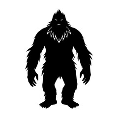 Fototapeta premium Bigfoot Silhouette v ector