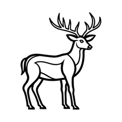 Obraz premium deer silhouette vector