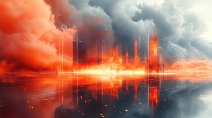 Obraz premium explosion of fire