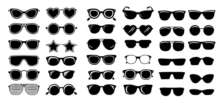 sunglass vector illustration , Sunglasses vector silhouettes design template