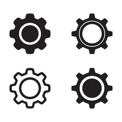 Settings interface icons. Linear style control panel elements for UI/UX design. Adjustable gears, sliders, and toggles for digital customization. Clean vector illustration.