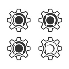 Settings interface icons. Linear style control panel elements for UI/UX design. Adjustable gears, sliders, and toggles for digital customization. Clean vector illustration.