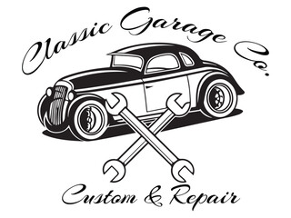retro car vector illustration