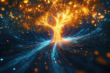 Glowing Tree Abstract