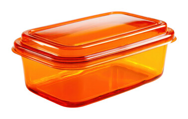 Storing food efficiently orange plastic container kitchen product view isolated on transparent background