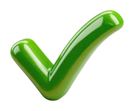 Celebrating environmental progress green checkmark symbolizing sustainability digital design abstract isolated on transparent background