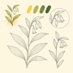 seamless pattern with leaves