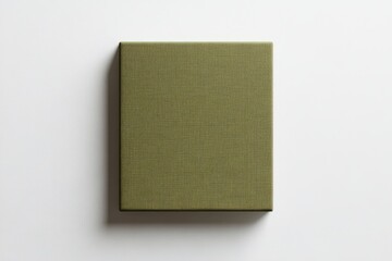 Olive-green box, rectangular, plain