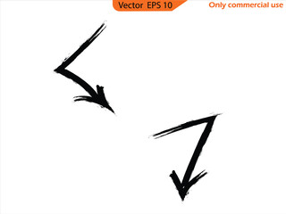 Hand-Drawn Arrows Set – Vector Doodle Arrow Icons for Presentation, Highlight, and Sketch Design

