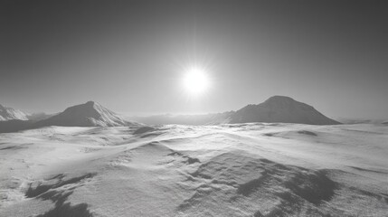 Snowy mountain landscape