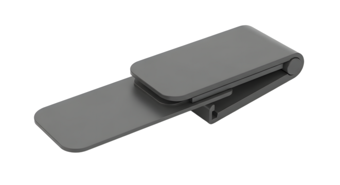 Gray clip on white background