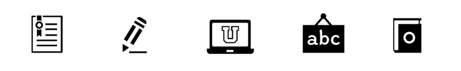 education icon symbol vector template collection
