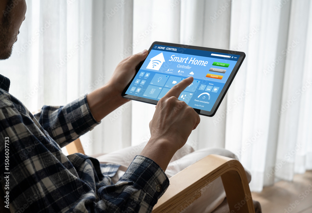 Poster smart home technology, centric remote control system with digital dashboard for air conditioning, sa
