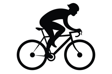 cycling athlete silhouette, detailed muscular physique, dynamic motion, high contrast black and white, professional athlete, olympic sport, energy and power

