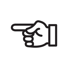 Gestures Of Human Hands, Pointing Towards The Left Icon In Trendy Design Vector Eps 10