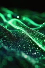 Green and black background close-up