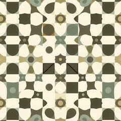 Abstract Geometric Pattern with Earth Tones in Modern Design Style