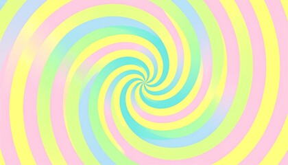 Naklejka premium Pastel Swirl Abstract Background of Soft Colors in a Spiral Pattern