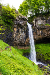 Salins Waterfall, falling from an ancient lava flow