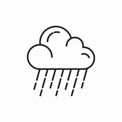 cloud rain icon sign vector