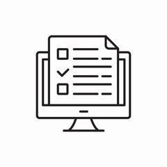 document form computer online icon sign vector