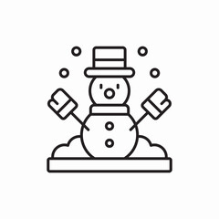 snowman winter icon sign vector