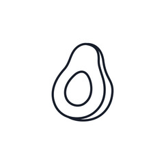 Avocado Icon Vector Illustration. Healthy Superfood Symbol for Modern Branding, Nutrition, and Vegan Designs