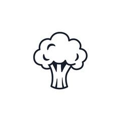 Broccoli Icon Vector Illustration. Healthy Superfood Symbol for Organic Branding, Nutrition, and Vegan Designs