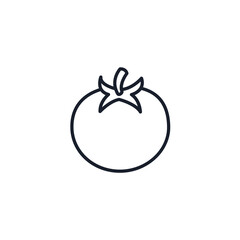 Tomato Icon Vector Illustration. Fresh Red Vegetable Symbol for Healthy Branding, Sauces, and Organic Designs