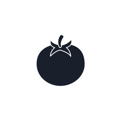 Tomato Icon Vector Illustration. Fresh Red Vegetable Symbol for Healthy Branding, Sauces, and Organic Designs