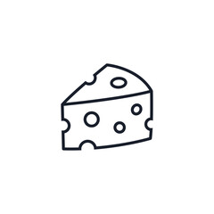 Cheese Icon Vector Illustration. Dairy Product Symbol for Gourmet Branding and Food Packaging Designs