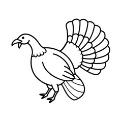 flying turkey outline