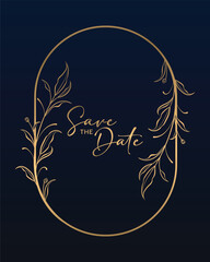 Hand drawn golden floral background. Natural elements. elegant background, invitation, template, greeting.
