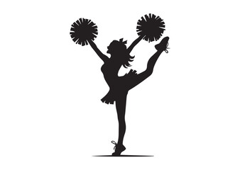 Cheerleader Silhouette Vector