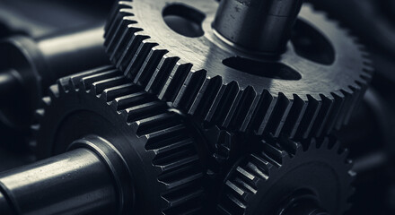 close up of a gear wheels