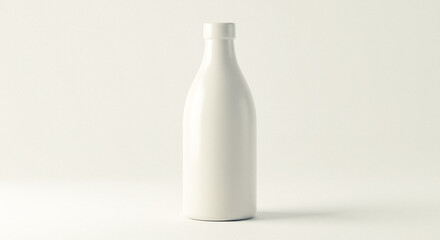 bottle of milk with blank label and blank background