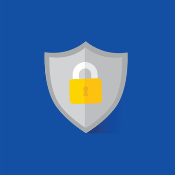 Shield iconm security protection lock symbol