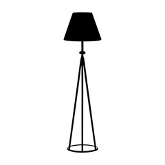 Floor Lamp Stand silhouette vector