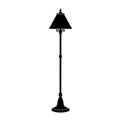 Floor Lamp Stand silhouette vector