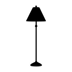 Floor Lamp Stand silhouette vector
