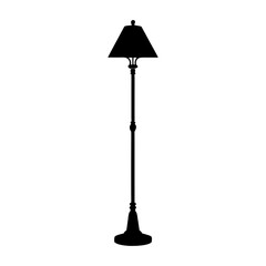 Floor Lamp Stand silhouette vector