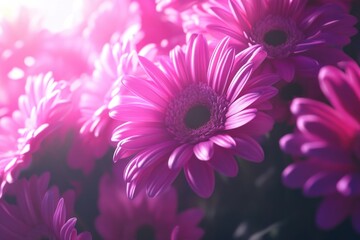 Pink flower bunch close-up