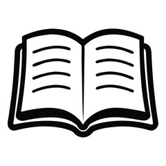 open book vector silhouette