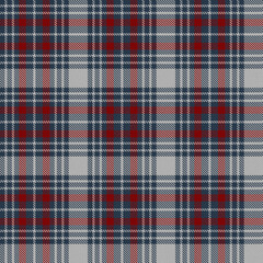 Red, White, Blue Tartan Weave Pattern - Tile